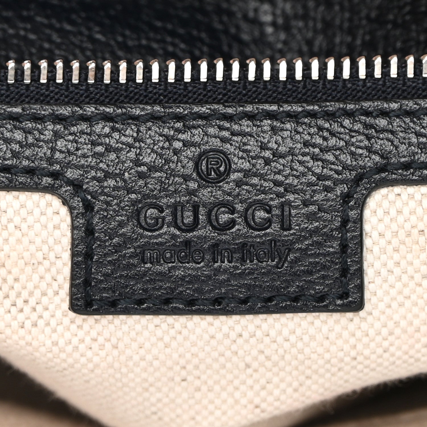Gucci GG Supreme Monogram Textured Calfskin Web Large Attache Shoulder Bag Beige Blue 9 of 13