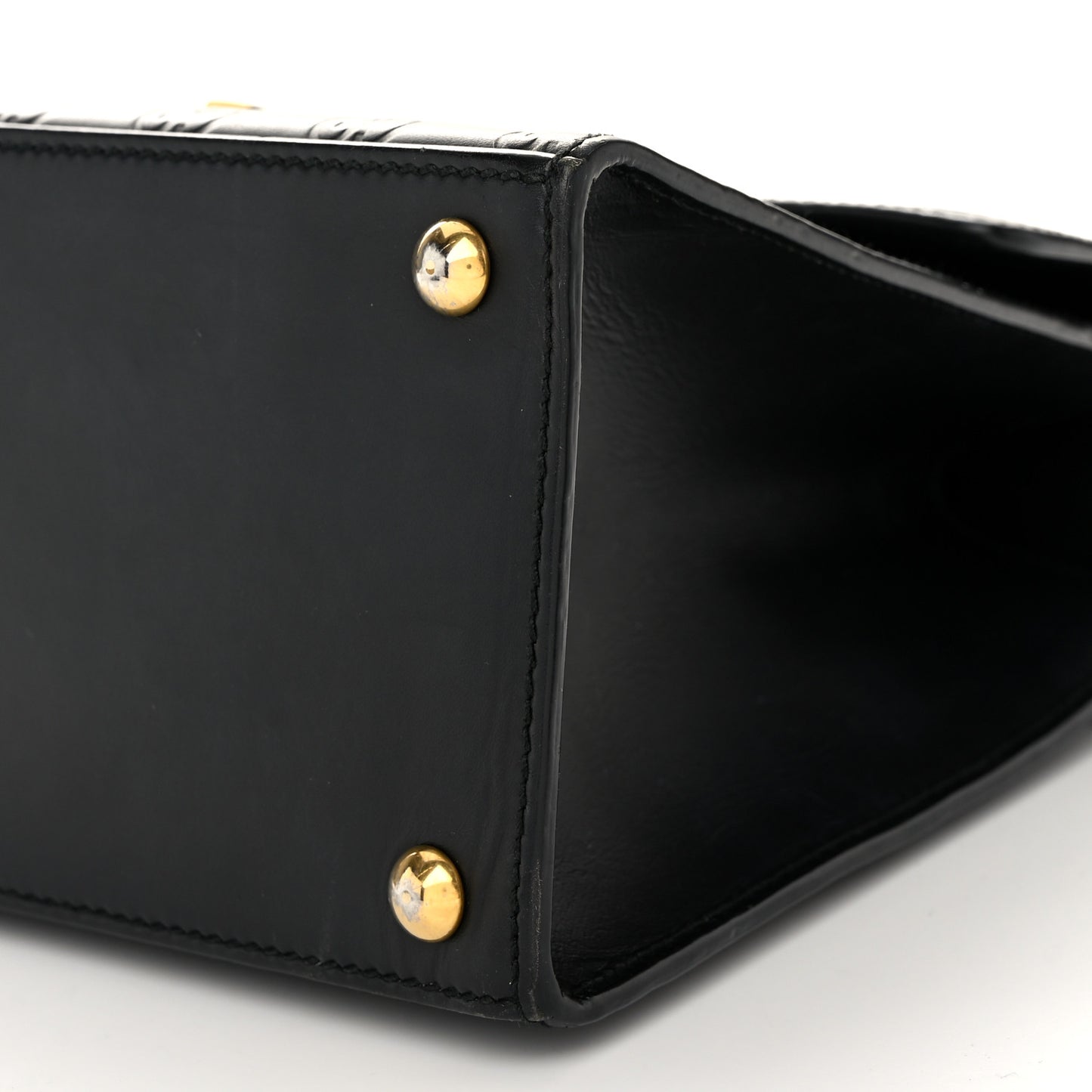Guccissima Signature Small Padlock Top Handle Bag Black