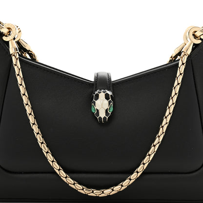 Bulgari Calfskin Serpenti Baia Shoulder Bag Black 7 of 10