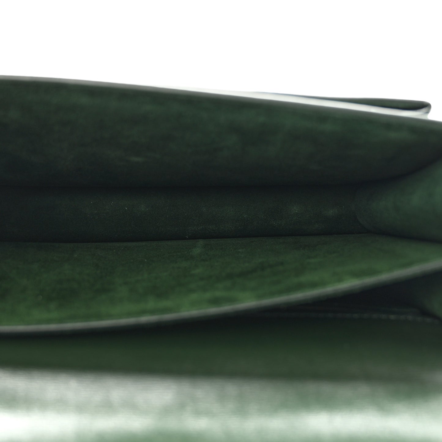 Calfskin Snakeskin Suede Medium Monogram Sunset Vert Fonce
