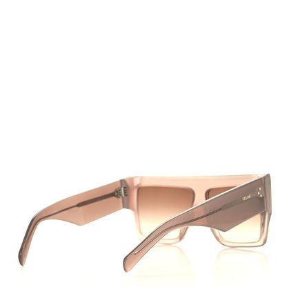 Celine Acetate Flat Top Rectangular Sunglasses CL40092I Shiny Milky Hazelnut 4 of 6