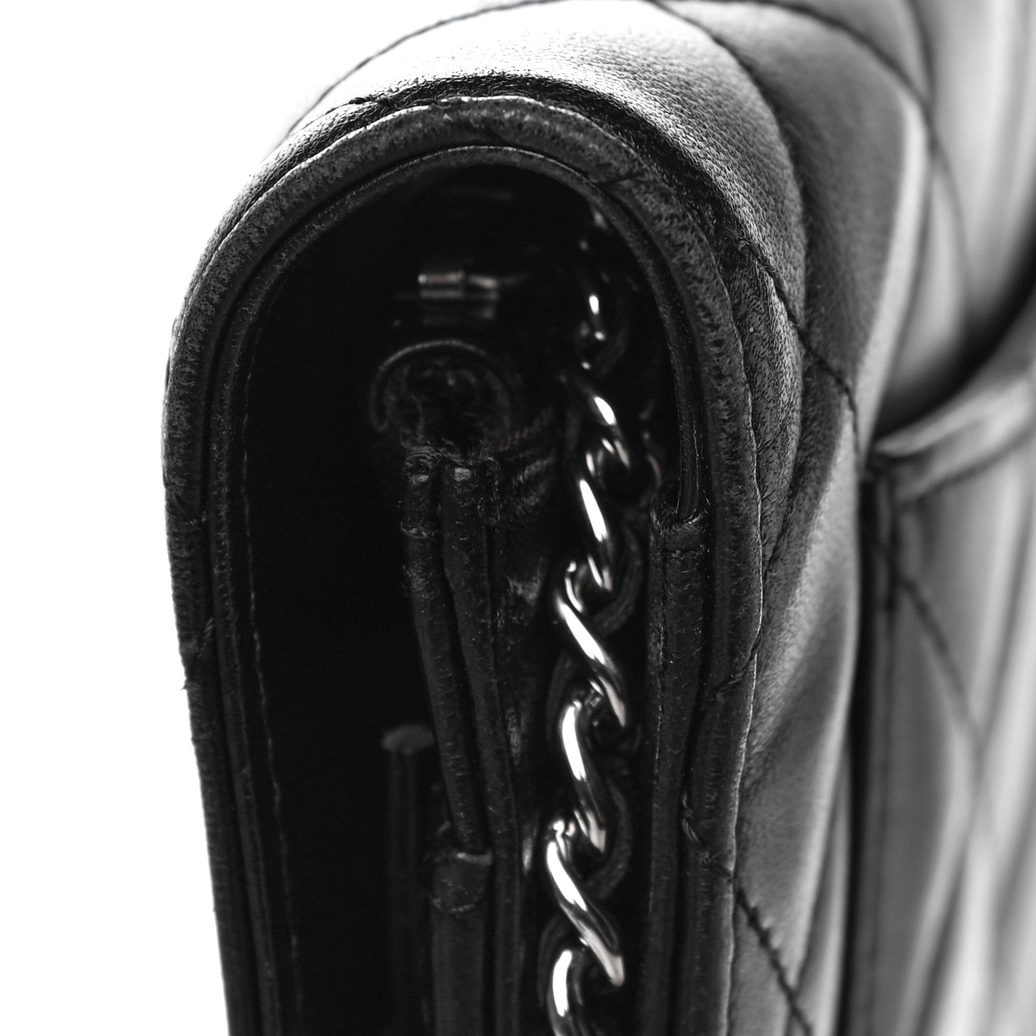 Chanel Lambskin Quilted Wallet On Chain WOC Black 30 of 31