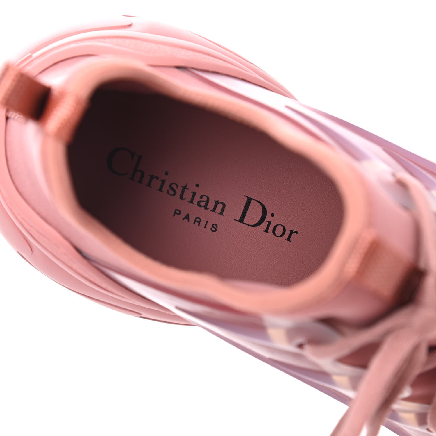 Christian Dior Neoprene Rubber Womens D-Connect Sneakers 39 Deep Nude 6 of 8