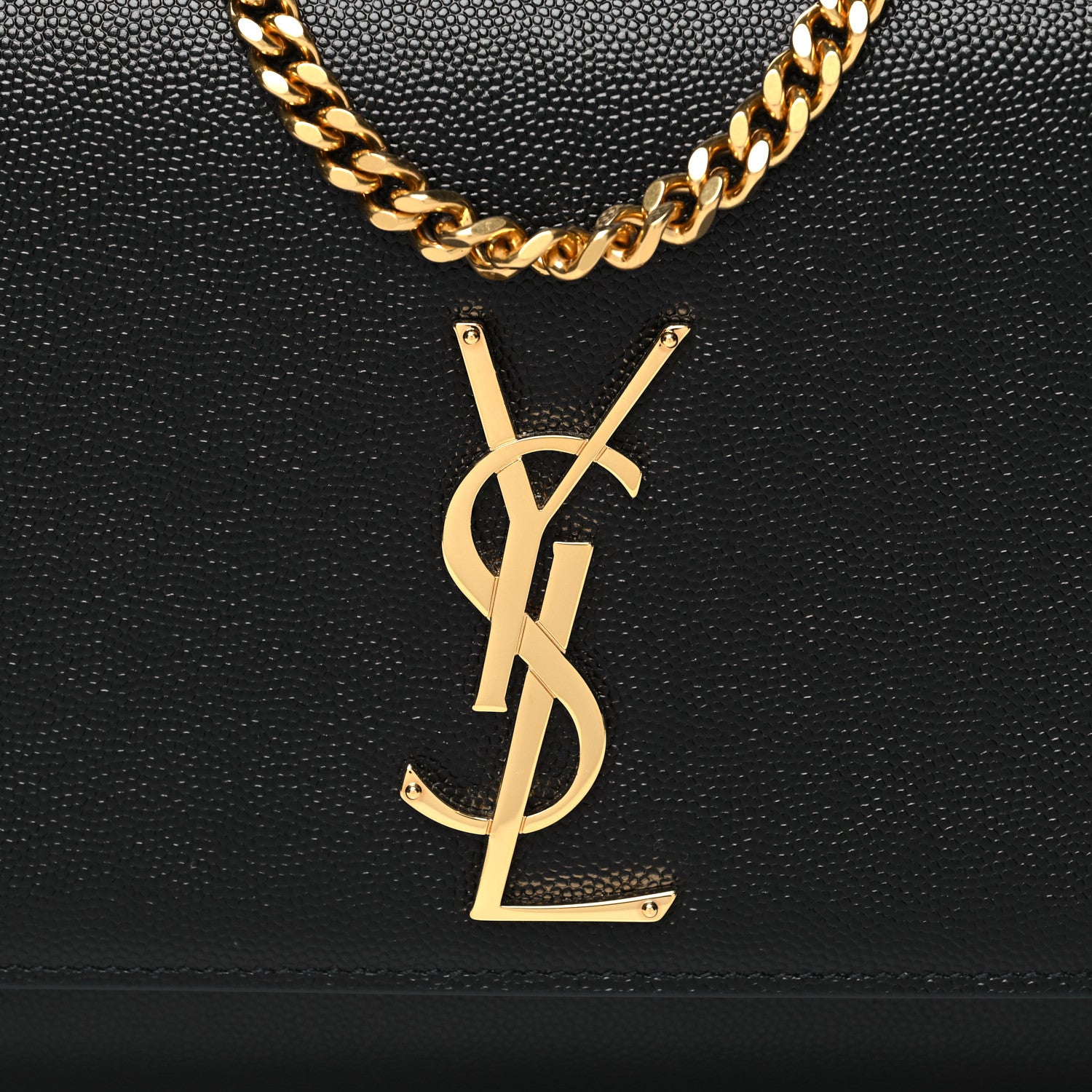 Saint Laurent Grain De Poudre Medium Classic Monogram Kate Satchel Black 8 of 10