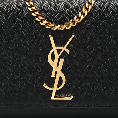 Saint Laurent Grain De Poudre Medium Classic Monogram Kate Satchel Black 8 of 10