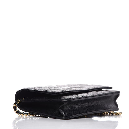 Chanel Caviar Quilted Wallet On Chain WOC Black 4 of 9