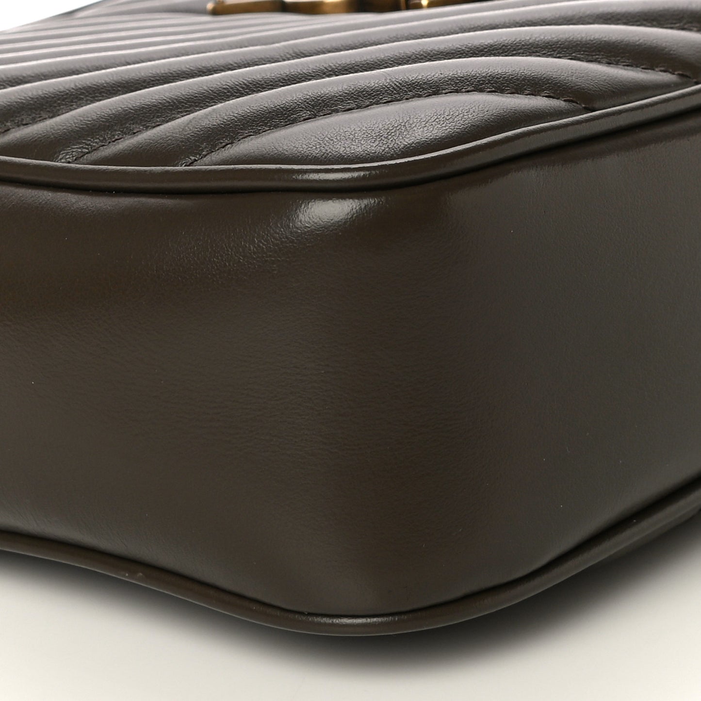 Calfskin Matelasse Monogram Lou Camera Bag Military Olive