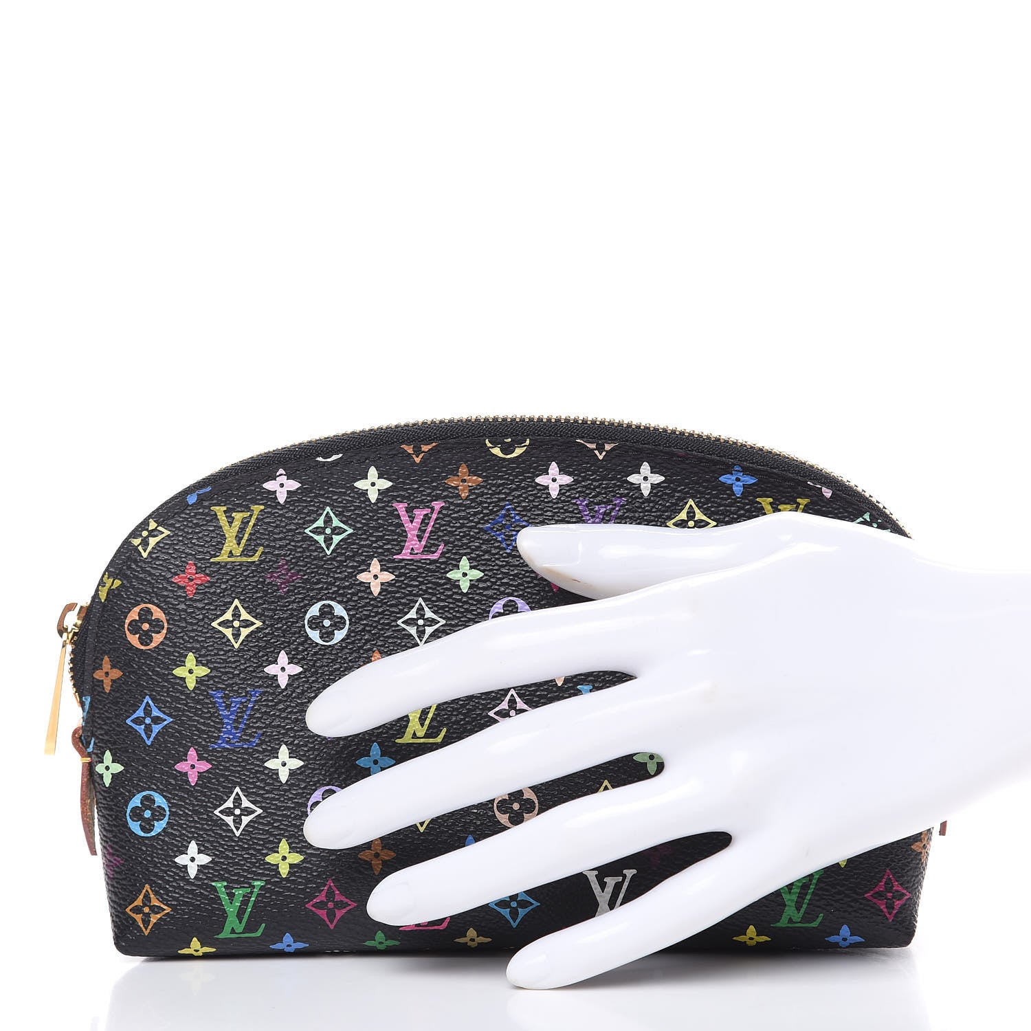 Louis Vuitton Monogram Multicolor Cosmetic Pouch Black Grenade 2 of 10
