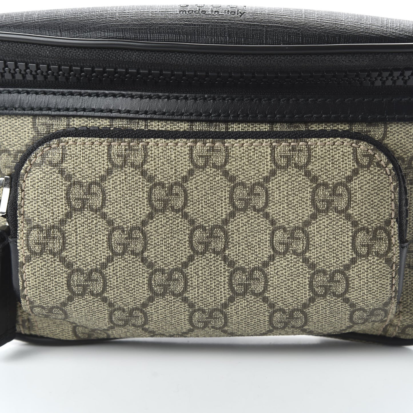 GG Supreme Monogram Belt Bag Black