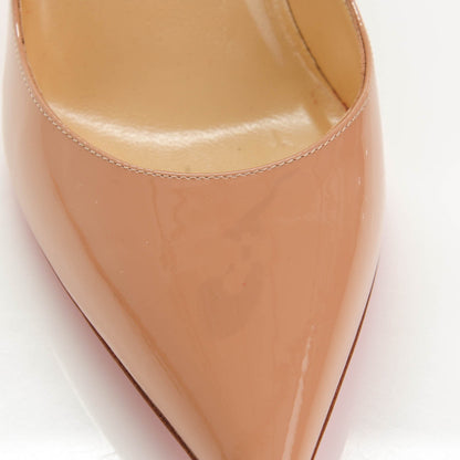 Christian Louboutin Patent New Decoltissimo 100 Pumps 38.5 Nude 8 of 8