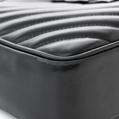 Saint Laurent Calfskin Matelasse Monogram Monochrome Lou Camera Bag Black 15 of 16