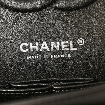 Chanel Metallic Lambskin Quilted Medium Double Flap Anthracite 6 of 10