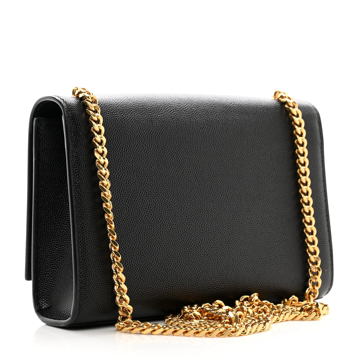 Saint Laurent Grain De Poudre Small Classic Monogram Kate Satchel Black 3 of 11