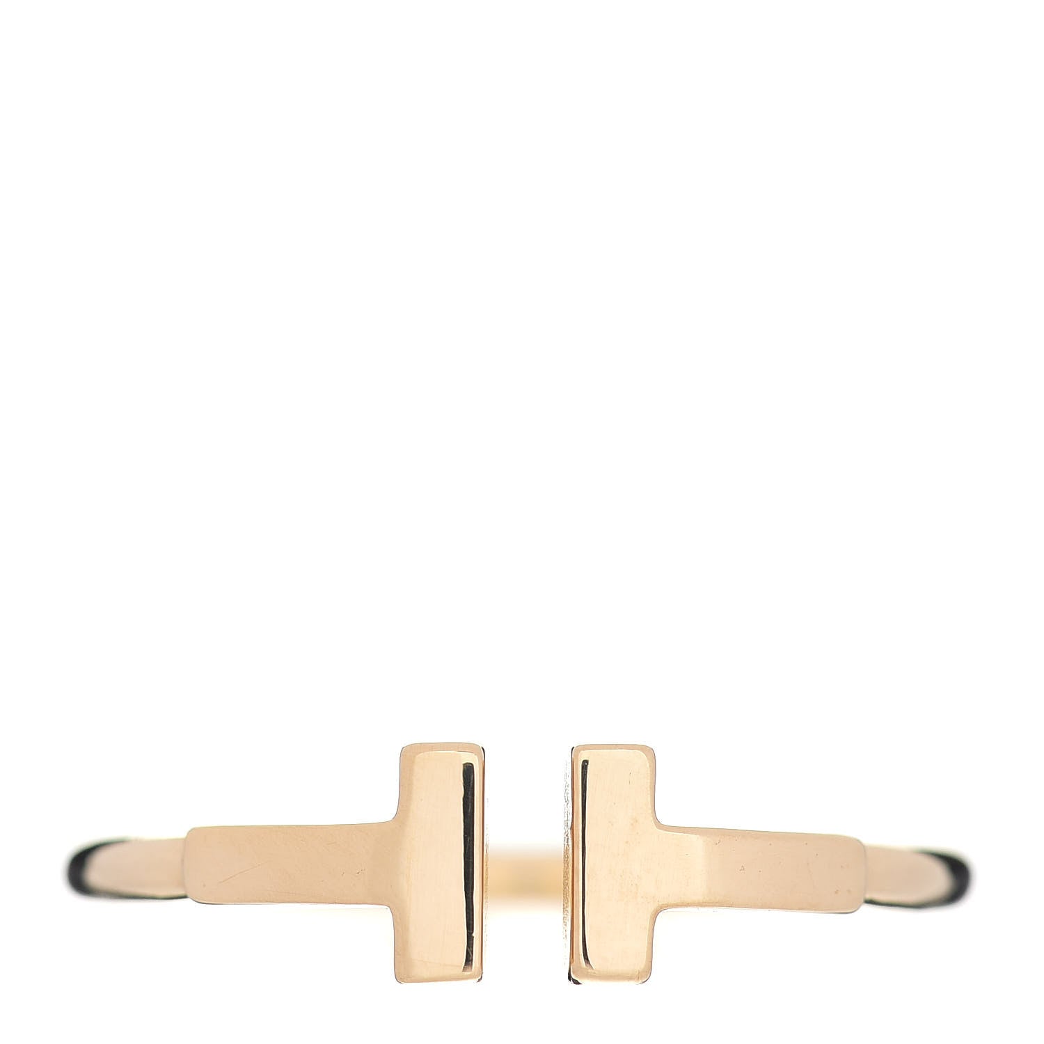 Tiffany 18K Yellow Gold T Wire Ring 56 7.5 1 of 6