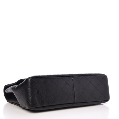 Chanel Caviar Quilted Jumbo Single Flap Black 4 of 9