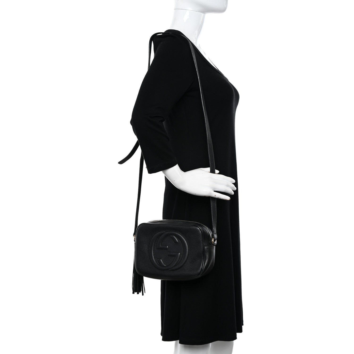 Gucci Pebbled Calfskin Small Soho Disco Bag Black 2 of 15