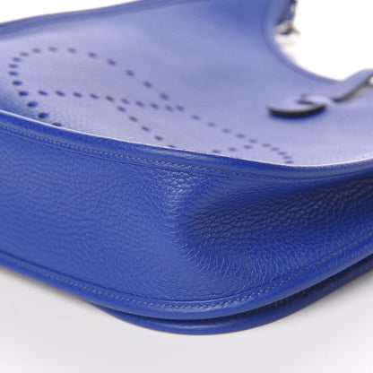 Hermes Taurillon Clemence Evelyne III PM Bleu Electrique 9 of 11