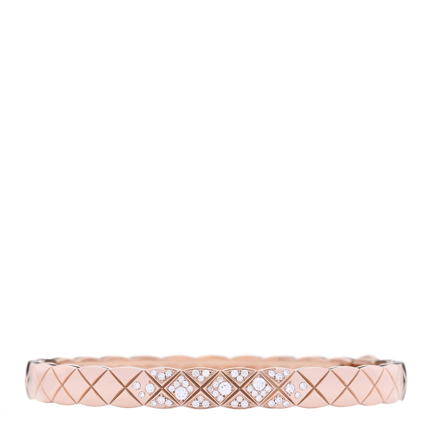 18K Beige Gold Diamond Coco Crush Bracelet M