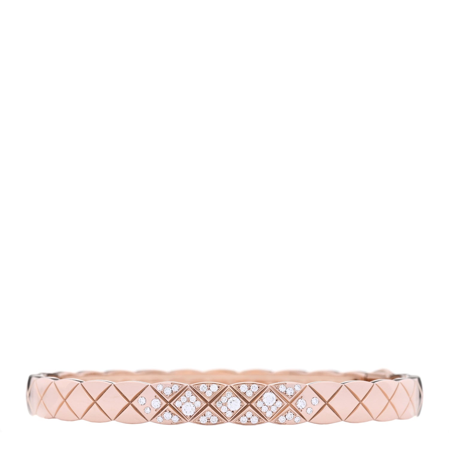 Chanel 18K Beige Gold Diamond Coco Crush Bracelet M 1 of 3