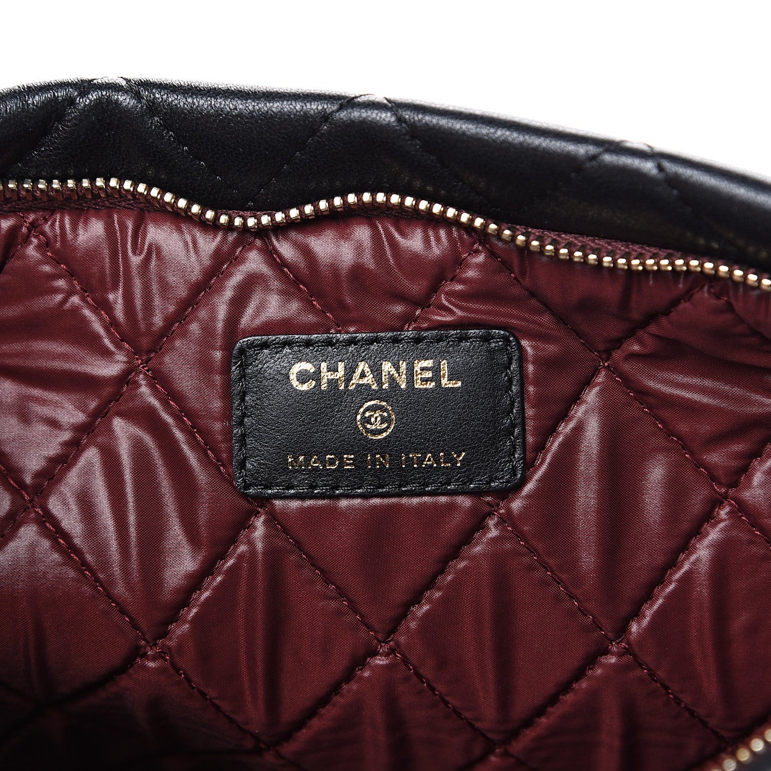 Chanel Lambskin Quilted CC Beauty Clutch Black 5 of 10