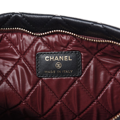Chanel Lambskin Quilted CC Beauty Clutch Black 5 of 10
