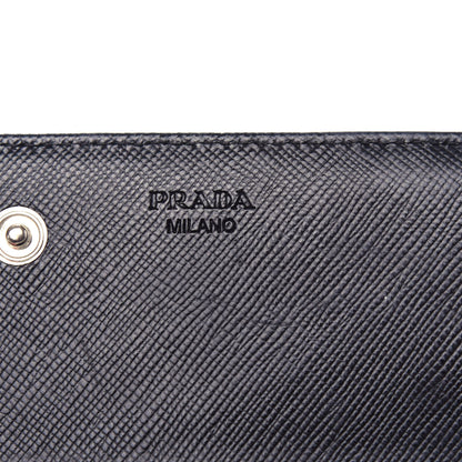 Prada Tessuto Nylon Continental Flap Wallet Black 6 of 8