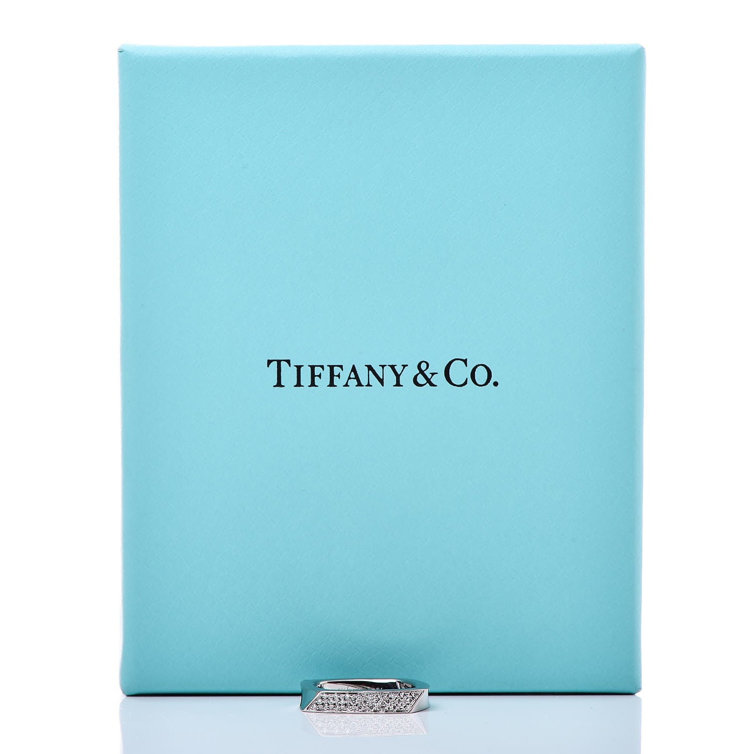 Tiffany 18K White Gold Diamond Frank Gehry Torque Ring 44 3 6 of 6