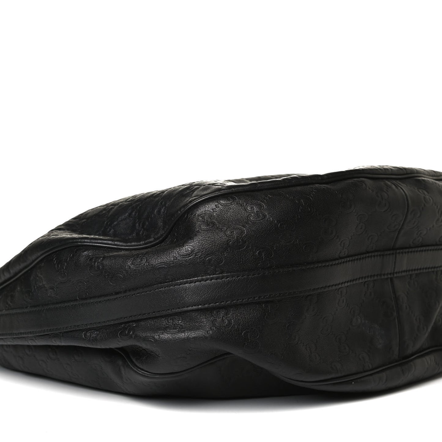 Guccissima Large GG Twins Hobo Black