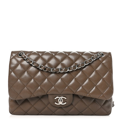 Chanel Caviar Quilted Jumbo Double Flap Brown 1 of 10