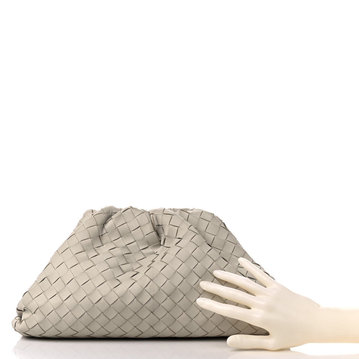 Bottega Veneta Nappa Maxi Intrecciato The Pouch Oversized Clutch Plaster 2 of 10