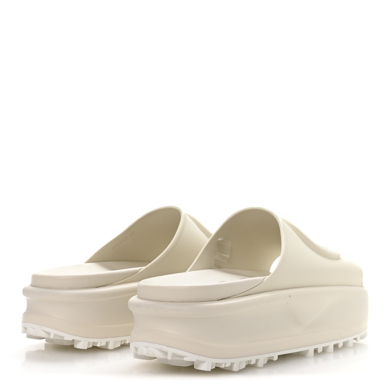 Gucci Soft Rubber Womens Interlocking G Platform 42mm Slide Sandals 40 Off White 10 of 18