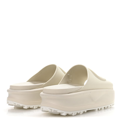 Gucci Soft Rubber Womens Interlocking G Platform 42mm Slide Sandals 40 Off White 10 of 18