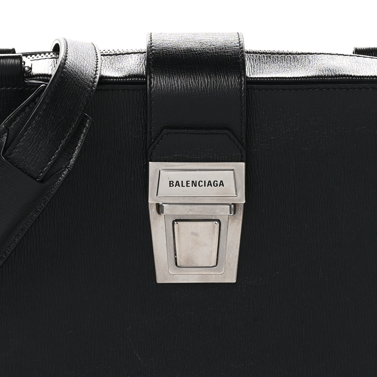 Balenciaga Textured Calfskin Camera Bag Black 7 of 11