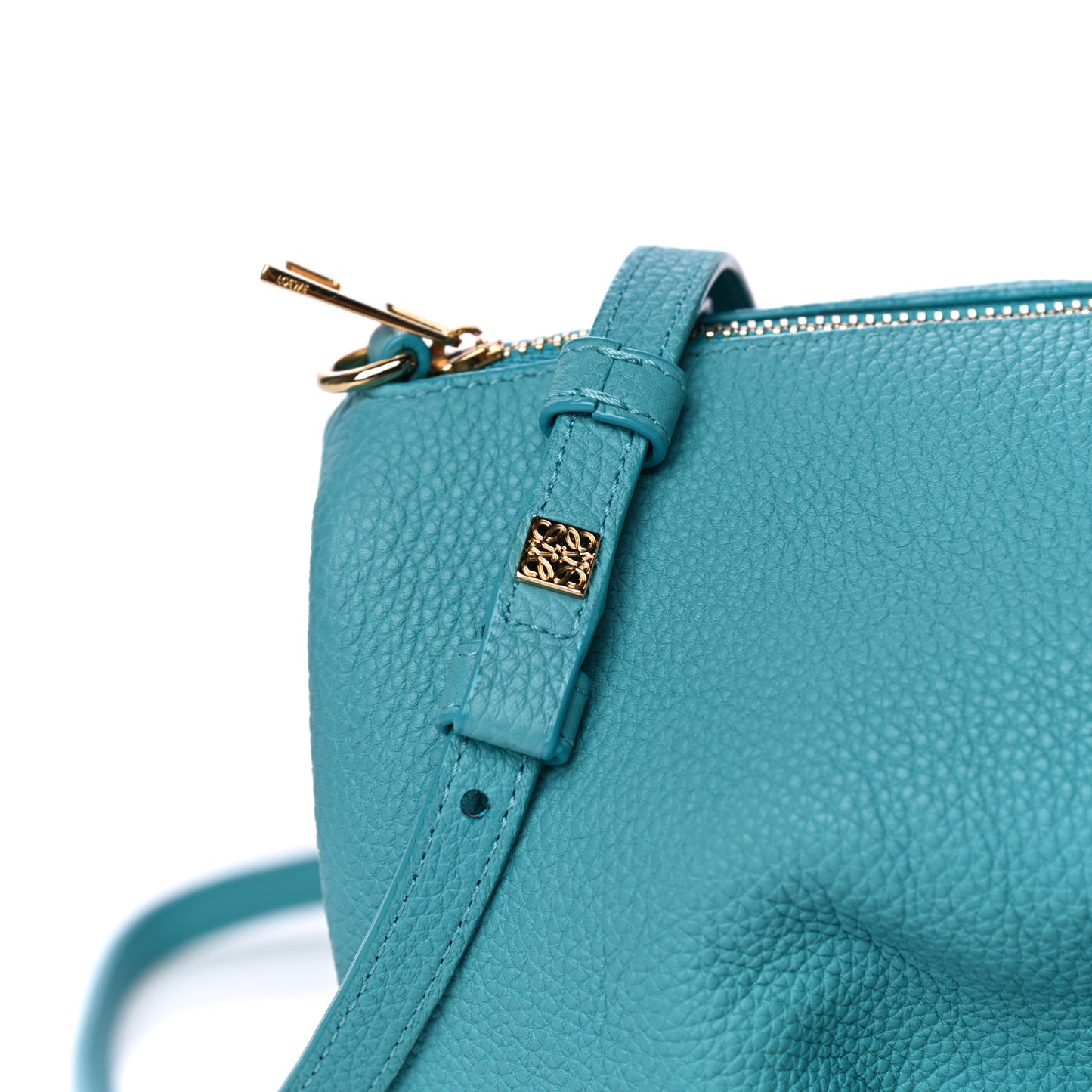 Calfskin Mini Elephant Crossbody Bag Turquoise
