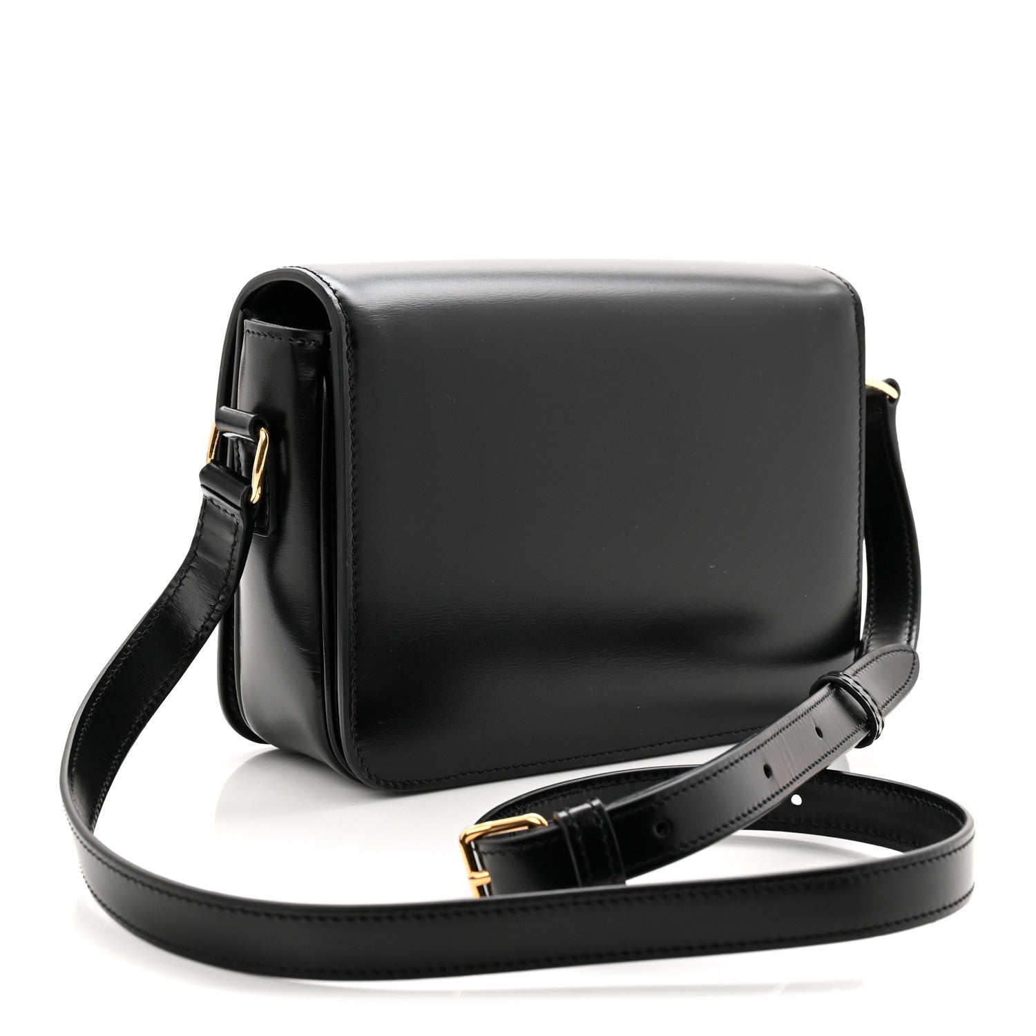 Celine Shiny Calfskin Teen Triomphe Black 3 of 10