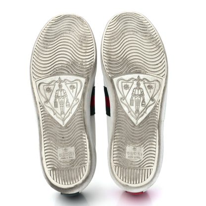 Gucci Calfskin Ayers Bee Embroidered Womens Ace Sneakers 39 White Green 5 of 12