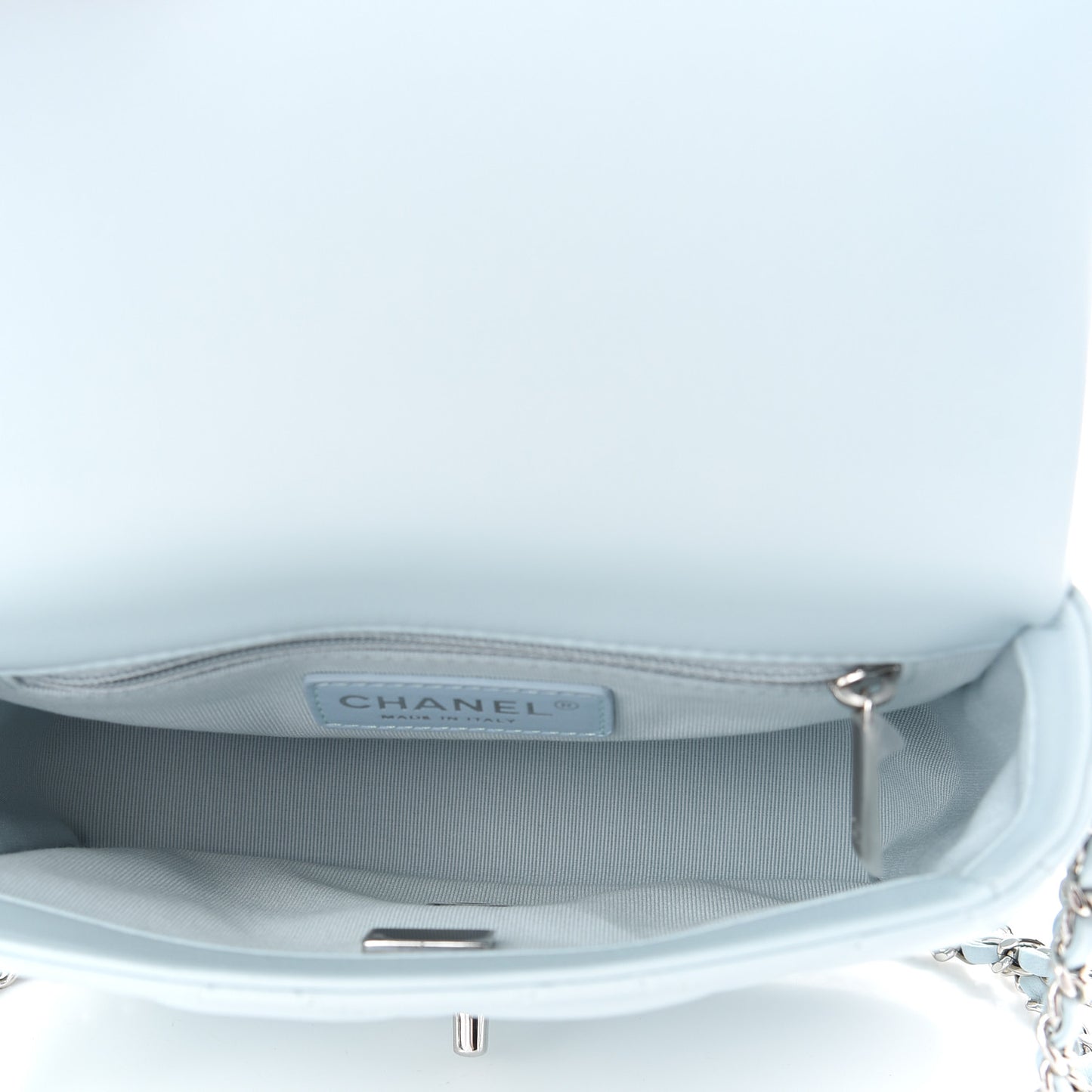 Lambskin Quilted Mini My Perfect Flap Light Blue
