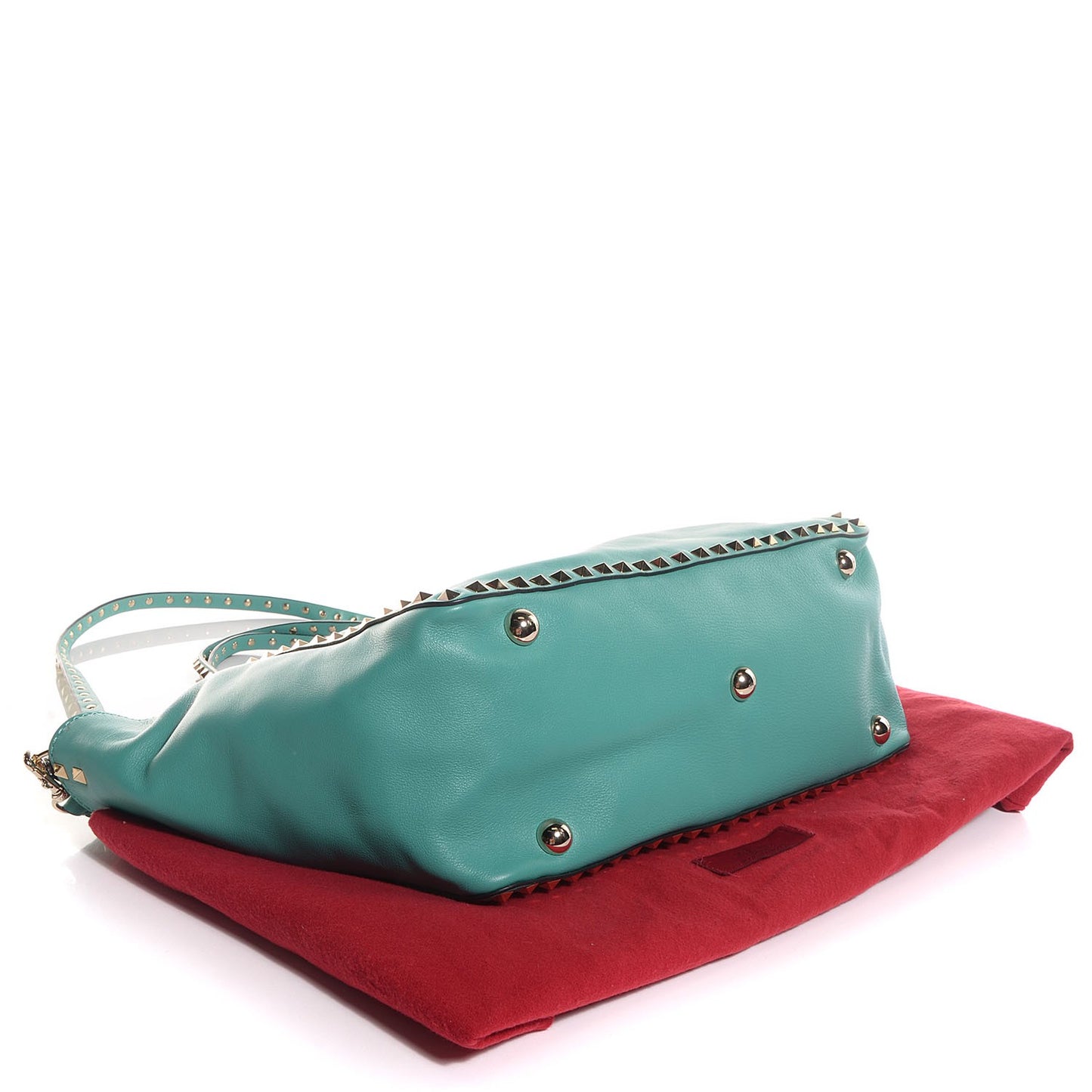 Vitello Medium Rockstud Tote Colibri