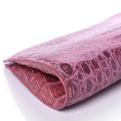 Nancy Gonzalez Metallic Crocodile Clutch Pink 8 of 9