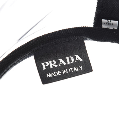 Prada Plexiglass Calfskin Small Shopper Tote Black 8 of 11