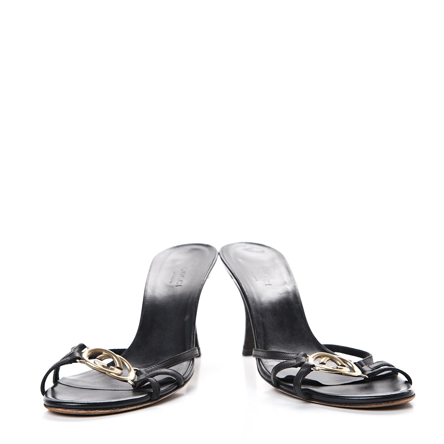 Gucci Calfskin Interlocking G Slide Sandal 7 Black 6 of 16