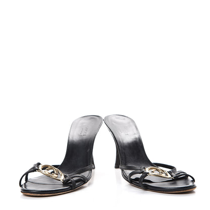 Gucci Calfskin Interlocking G Slide Sandal 7 Black 6 of 16