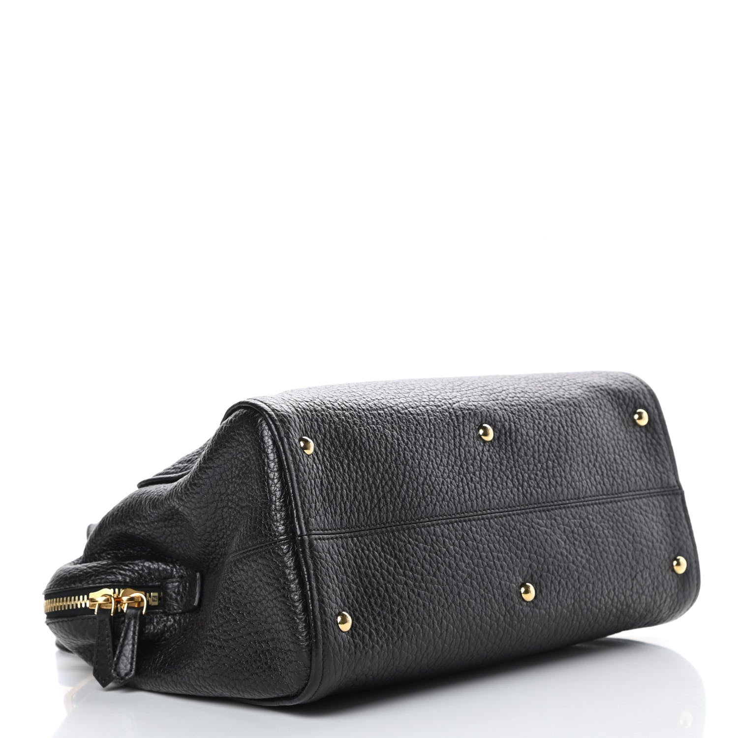 Fendi Pebbled Calfskin Large Chameleon Tote Black 4 of 10