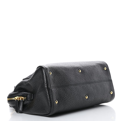 Fendi Pebbled Calfskin Large Chameleon Tote Black 4 of 10