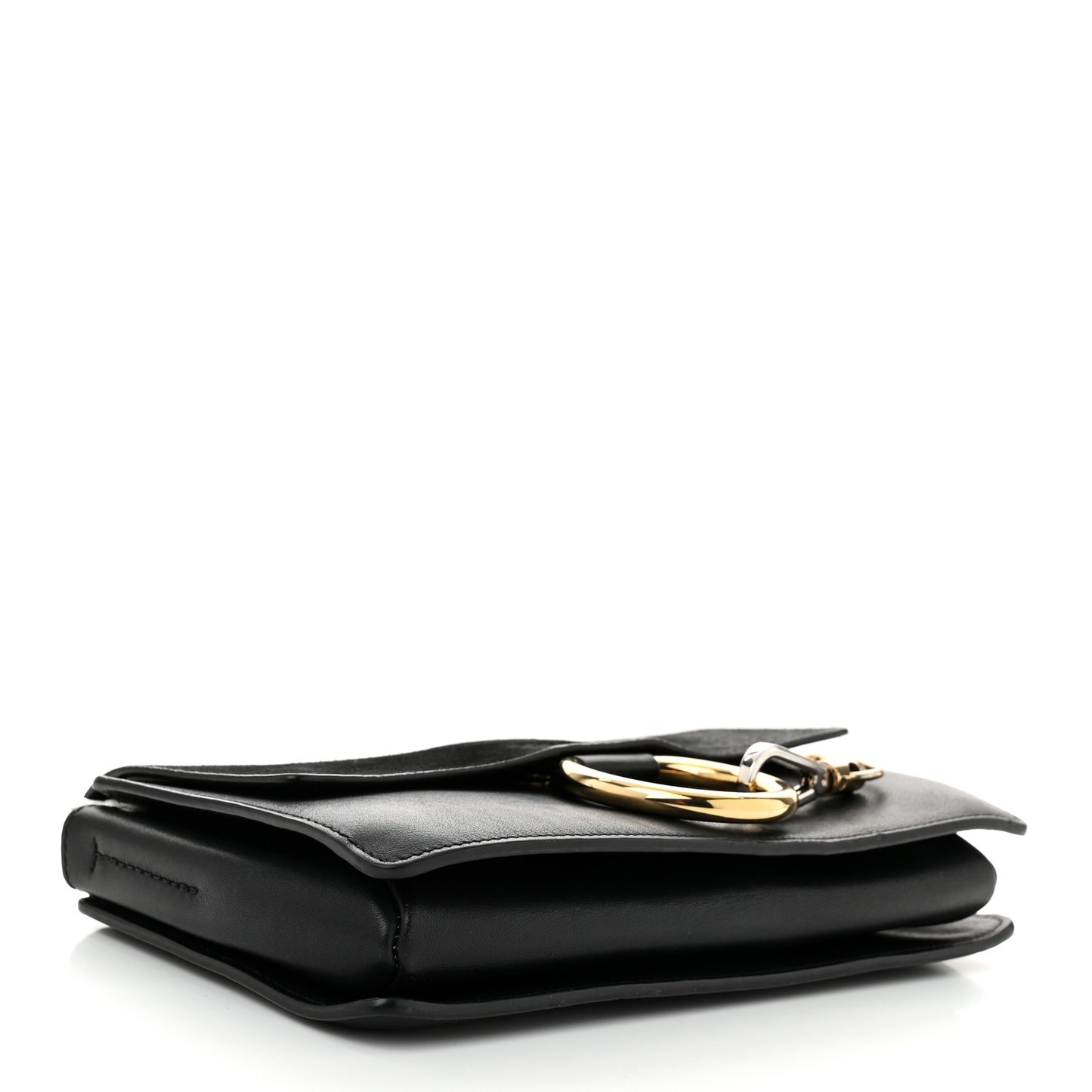 Suede Calfskin Small Faye Shoulder Bag Black