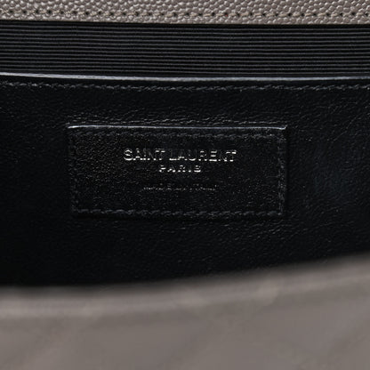 Saint Laurent Grain De Poudre Textured Mixed Matelasse Medium Triquilt Monogram Satchel Earth 5 of 15