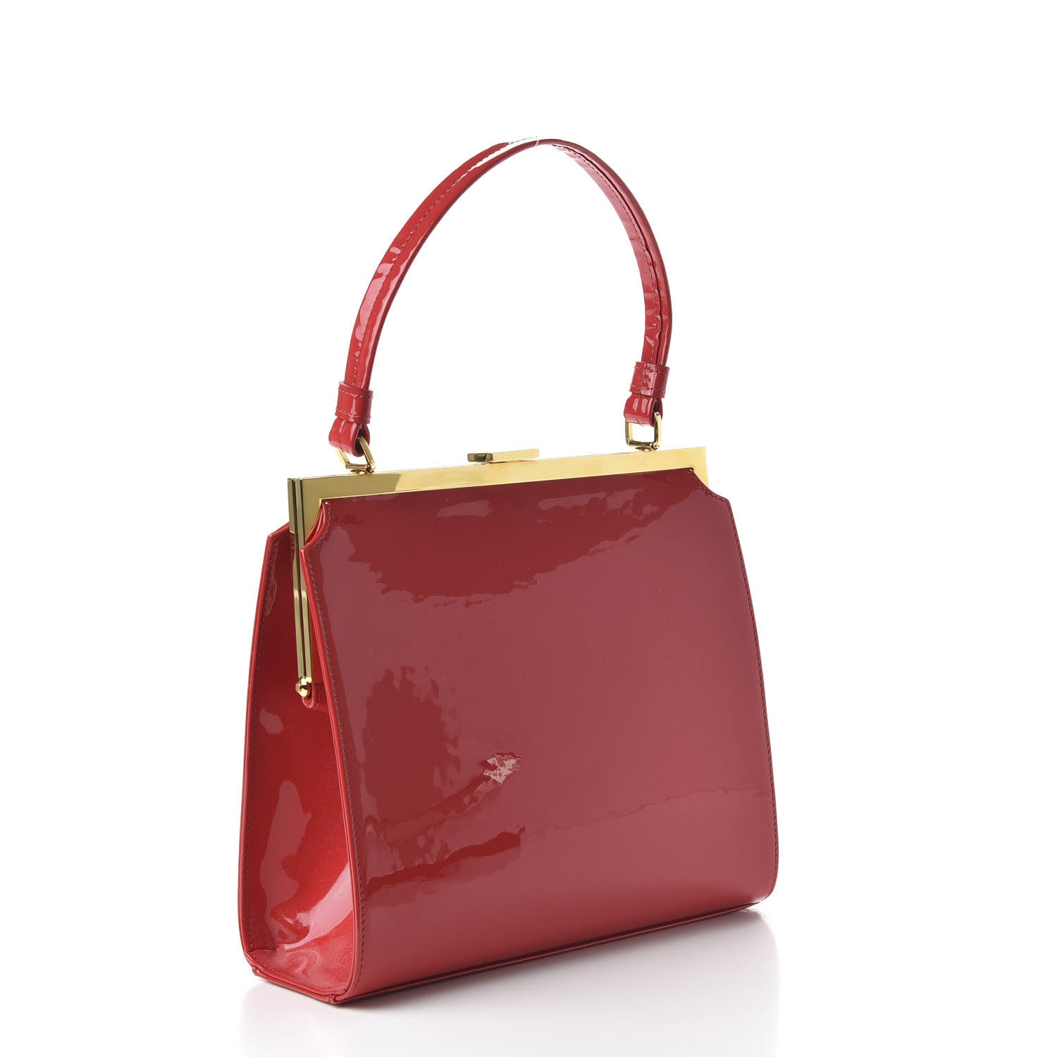 Mansur Gavriel Patent Calfskin Elegant Bag Flamma 3 of 9