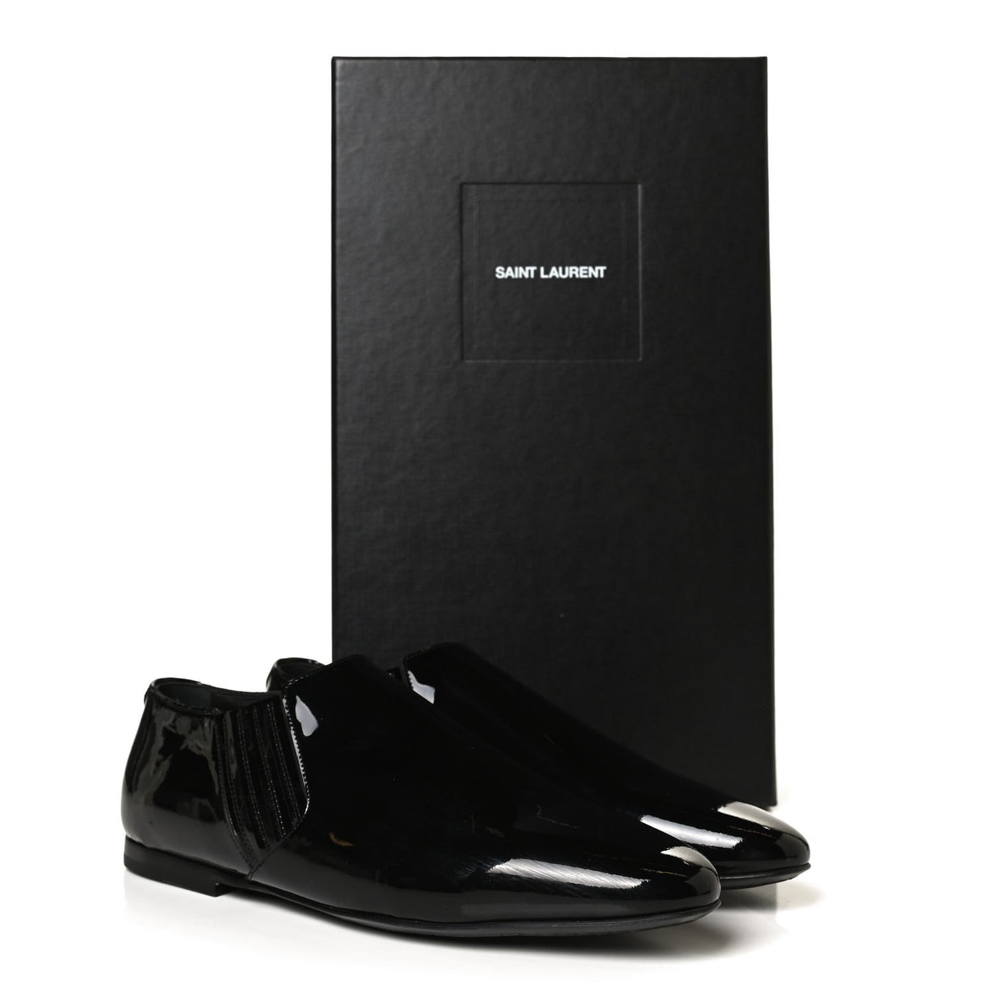 Patent Leather Connor Cropped Chelsea Boots 39.5 Black