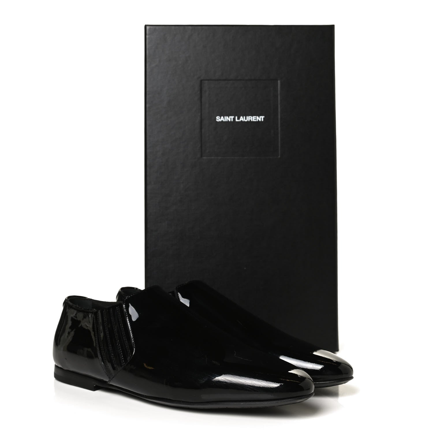 Saint Laurent Patent Leather Connor Cropped Chelsea Boots 39.5 Black 13 of 13