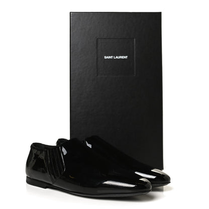 Saint Laurent Patent Leather Connor Cropped Chelsea Boots 39.5 Black 13 of 13